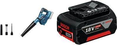 Bosch Akku-Gebläse 18V GBL 18V-120 Professional Laubbläser + Aufsätze inkl. Akku