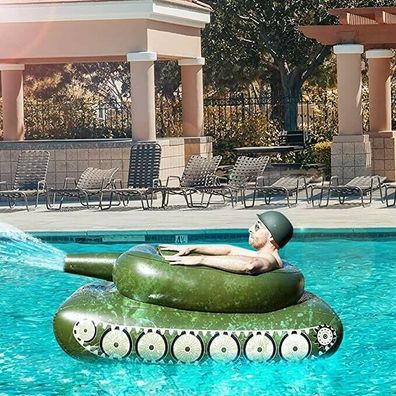 Panzer Aufblasbares Spielzeug Schwimmsessel Lounge Floating Badeliege Pool