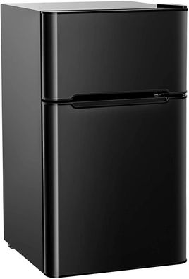 90L mini Kühlschrank mit 27L Gefrierfach Kühl-Gefrier-Kombination (Energieklasse F]