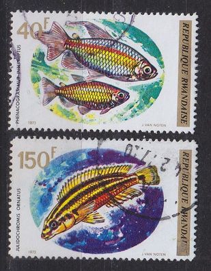 RUANDA RWANDA [1973] MiNr 0577 ex ( OO/ used ) [01] Fische