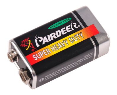 9V Block Batterie für Rauchmelder Spielzeug Messgeräte Blockbatterie Batterien