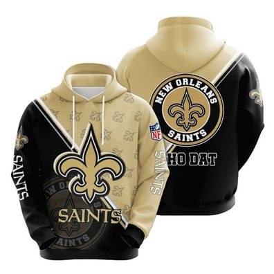 Fußball Herren 3D Sweatshirt New Orleans Saints Hoodie Kapuzenpullover Beige