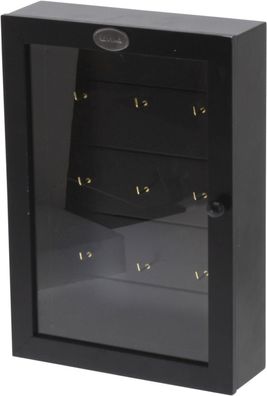 Schlüsselkasten, 19 x 6 x 27 cm, schwarz