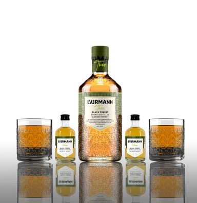 Evermann Theo Set - Whisky 0,7L (40% Vol) + 2 Evermann Theo Miniaturen 10cl und