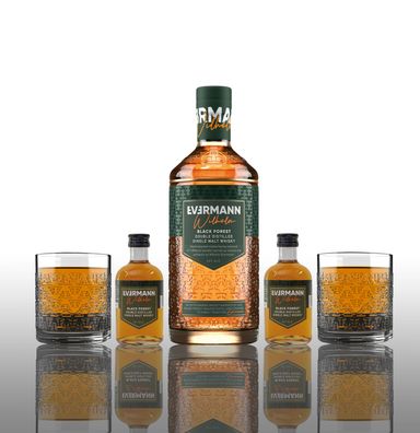 Evermann Wilhelm Set - Whisky 0,7L (42% Vol) + 2 Evermann Wilhelm Miniaturen 10