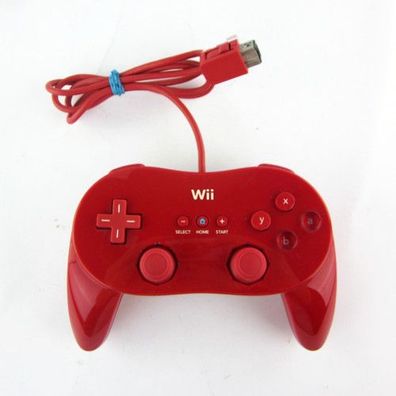 Original Wii Classic Controller Pro - Pad in Rot / Red