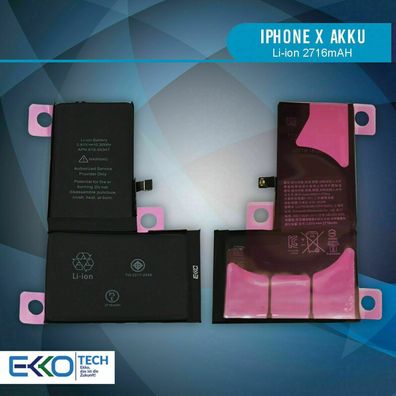 Für Original Apple iPhone X / 10 Akku Batterie 2716 mAh Battery 0 Ladezyklen