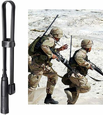 Bingfu Funkgerät Antenne Dualband VHF UHF 136-520 MHz Faltbare CS Tactical SMA
