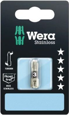 Wera 3855/1 TS SB Bits, Edelstahl, PZ 3 x 25 mm