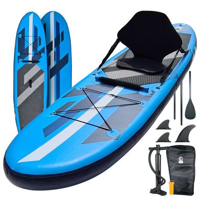 Kajak SUP Aufblasbares Stand Up Paddle Paddleboard Surfbrett Sitz Kanu 305 cm Blau