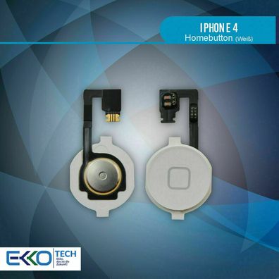 iPhone 4 Homebutton Menü Taste Knopf + Home Button Flex Kabel Weiß White NEU