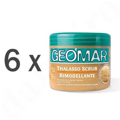 GEOMAR Thalasso Scrub remodelling Peeling Meersalz + Kaffee 6x600g ideal für SPA