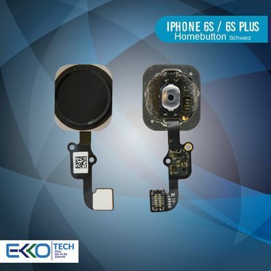 HomeButton für iPhone 6S / + Plus Schwarz Flex Kabel Knopf ID Sensor Taste