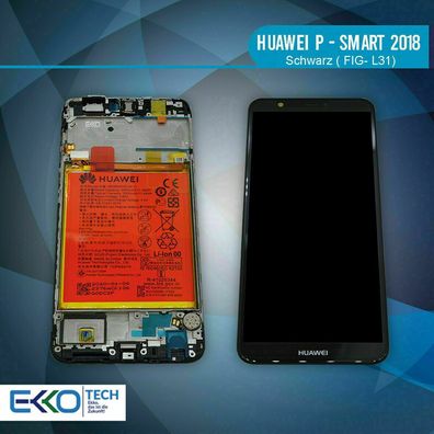 Huawei P-Smart 2018 LCD Display Bildschirm Schwarz Akku Rahmen Original Ware ?