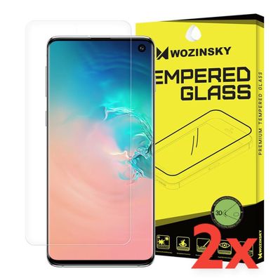 2x Komplett Schutzglas Panzerfolie für Samsung S10E Nano Film Glass Flexible 3D