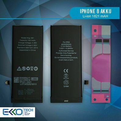 Für Original Apple iPhone 8 / 8G Akku Batterie 1821 mAh Battery 0 Ladezyklen ?