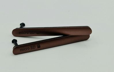 Original Sony Xperia Z3 D6603 Micro SD Abdeckung Cover Kappe Copper Kupfer