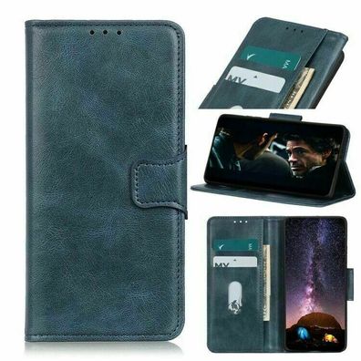 Handyhülle Für Xiaomi Mi 11T / Mi 11T Pro Flip Leder Tasche Etui Case Blau ?