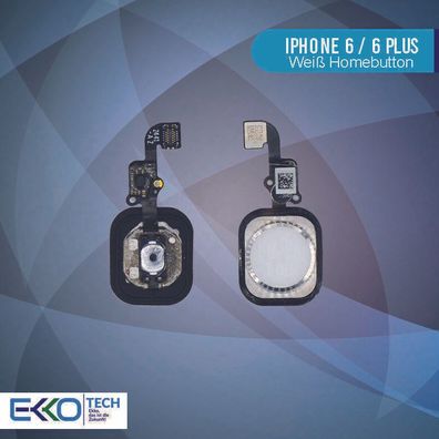HomeButton für iPhone 6 / 6 Plus 6+ Weiß Flex Kabel Knopf ID Sensor Taste