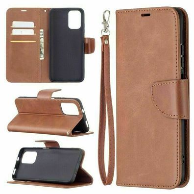 Handyhülle Für Xiaomi Redmi Note 10 / 10S Flip Leder Tasche Etui Case Braun ?