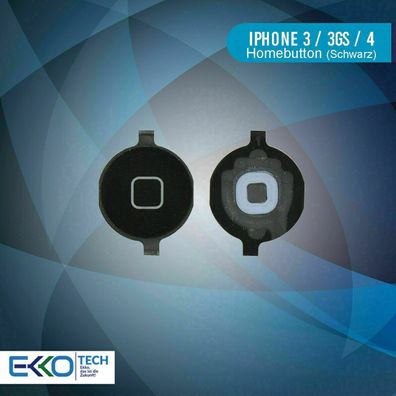 HomeButton für iPhone 3, 3GS, 4 Schwarz Flex Kabel Knopf ID Sensor Taste TOP