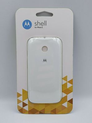 Original Motorola Shell Moto E Akkudeckel Back-Cover Oberschale Weiß White Neu