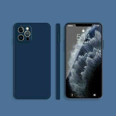 Schutzhülle für iPhone 12 Pro Max Kamera Schutz Silikon Case Cover Blau Blue