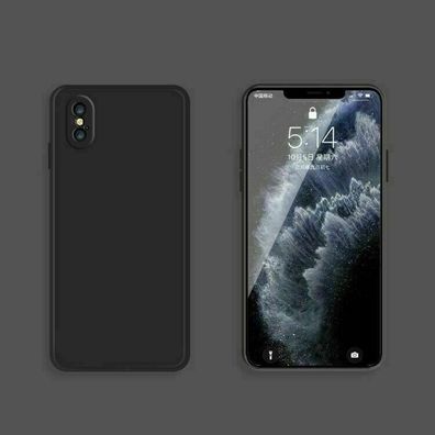 Schutzhülle für iPhone XS MAX Kamera Schutz Silikon Case Cover Schwarz Black