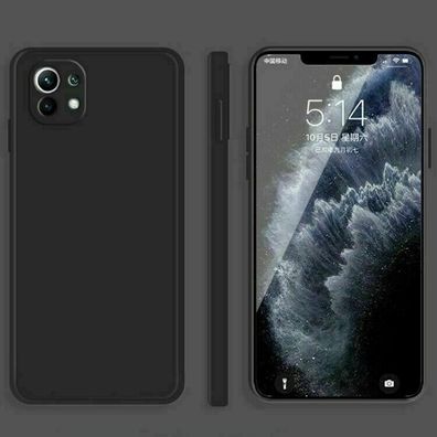 Schutzhülle für Xiaomi MI 11 Kamera Schutz Silikon Case Cover Schwarz Black