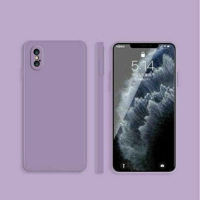 Schutzhülle für iPhone XS MAX Kamera Schutz Silikon Case Cover Lila Purple