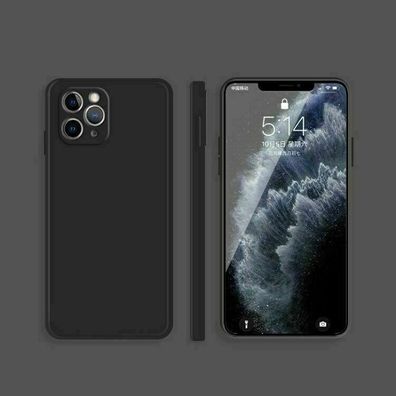 Schutzhülle für iPhone 11 Pro Kamera Schutz Silikon Case Cover Schwarz Black
