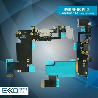 iPhone 6s Plus 6s+ Ladebuchse Dock Connector Flex Kopfhörer Mikrofon Schwarz