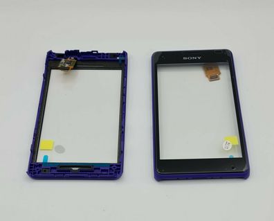 Sony Xperia E1 D2005 Touch Screen Display Glas Frontcover + Touchpad Lila NEU