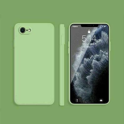 Schutzhülle für iPhone 7 / 8 / SE 2020 Kamera Schutz Silikon Case Grün Green