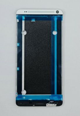 HTC One Max MittelRahmen Gehäuse Frame Front LCD Case Cover Weiß White Silber