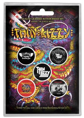 Thin Lizzy Chinatown Button Set Offiziell lizensiert