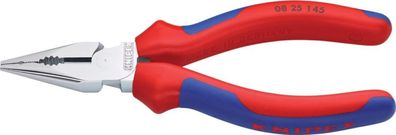 Spitz-Kombinationszange verchromt mit Mehrkomponenten-Griffen 145mm KNIPEX