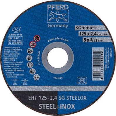 Trennscheibe SG Steelox für Stahl und Edelstahl