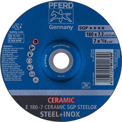 Schruppscheibe Ceramic SGP Steelox für Stahl und Edelstahl