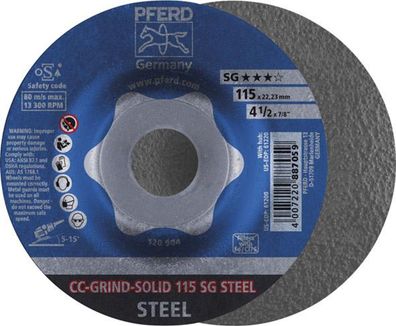 Schleifscheibe CC-GRIND-SOLID SG STEEL für Stahl