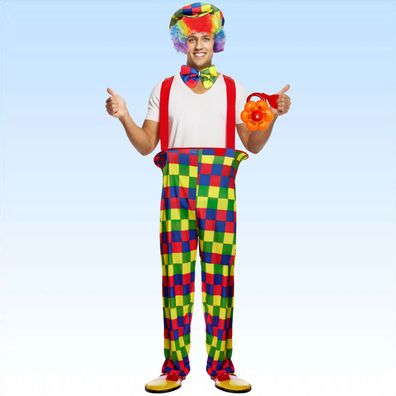 Kostüm Clown Gr. 50-54 Clownskostüm Harlekin Spassmacher Kindergeburtstag