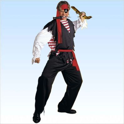 Piratenkostüm Kostüm Pirat Gr. S-XL Seeräuber Kapitän Karnevalskostüm Hook