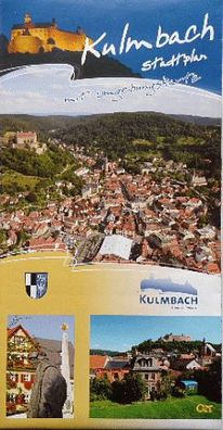 Stadtplan Ortsplan Faltplan Stadt Kulmbach Kreisstadt (Bayern) mit Regionalwerbung