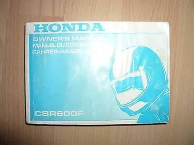 Bedienungsanleitung Fahrerhandbuch owners manual passt an Honda Cbr 600 f