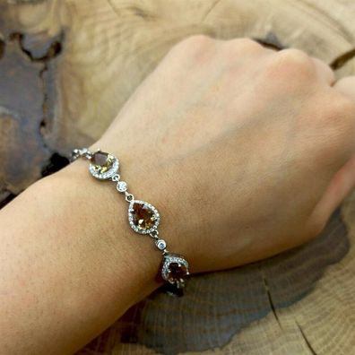 Zultanit Armband Armkette 925´er Echt Silber Zultanit Stein Armkette bracelet NEU