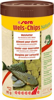 Sera Wels Chips Nature 250ml Futter Welsfutter für L-Welse