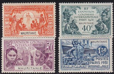 Mauretanien Mauritania [1931] MiNr 0066-69 ( * / mh )
