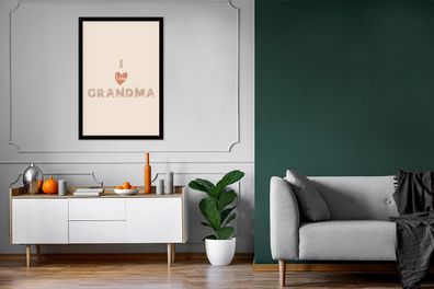 Poster - 60x90 cm - Oma - Zitate - Sprichwörter - Ich liebe Oma (Gr. 60x90 cm)