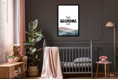 Poster - 60x90 cm - Beste Oma aller Zeiten - Sprichwörter - Oma - Zitate