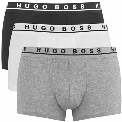 Hugo Boss Herren Boxershorts 3er Pack Unterwäsche NEU&OVP Schwarz-Weiß-Grau